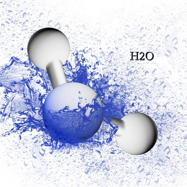 水的公式。分子. — 图库照片