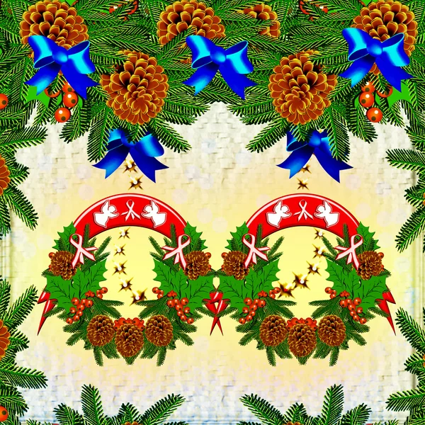 Christmas wreath. — Zdjęcie stockowe