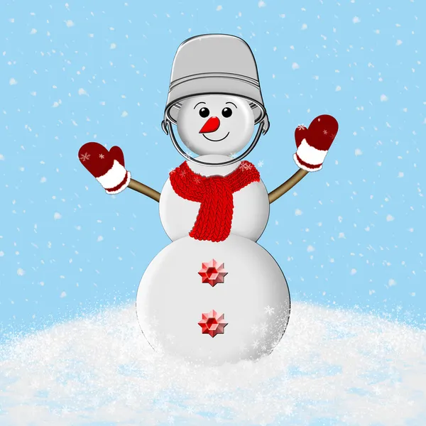 Snowman. — Stock Photo, Image