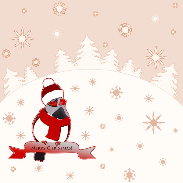 Bird. Navidad. Ilustración . —  Fotos de Stock