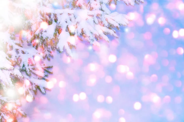 Blurred Abstract Festive Christmas Background Winter Holiday Texture Snowfall Falling — Stock Photo, Image