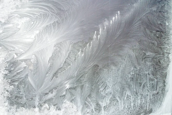 Blurred Abstract Ice Frost Natural Background Hoarfrost Crystals — Stock Photo, Image