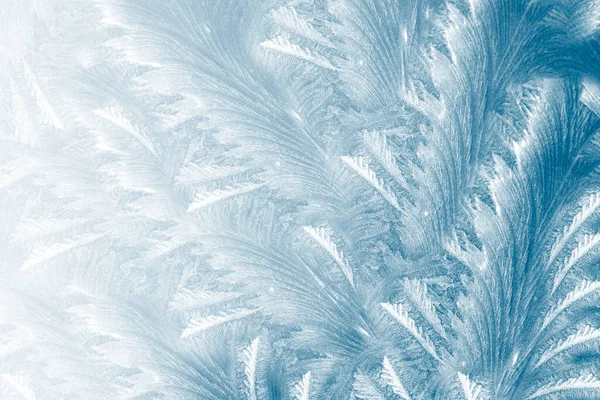 Pattern Window Blurred Abstract Ice Frost Natural Background Hoarfrost Crystals — Stock Photo, Image