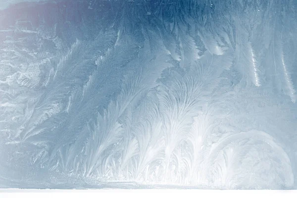 Blurred Abstract Ice Frost Natural Background Hoarfrost Crystals — Stock Photo, Image