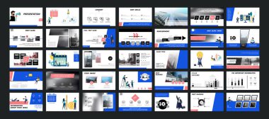 İş sunumu, yeni bir iş projesinin başlatılması, Powerpoint. Infographic tasarım şablonu, mavi, pembe elementler, beyaz arkaplan, set. Bir grup insan bir iş kurar, takım çalışması. Mobil uygulama, ekran, dijital, kolaj, görüntü, resimler, fotoğraf,