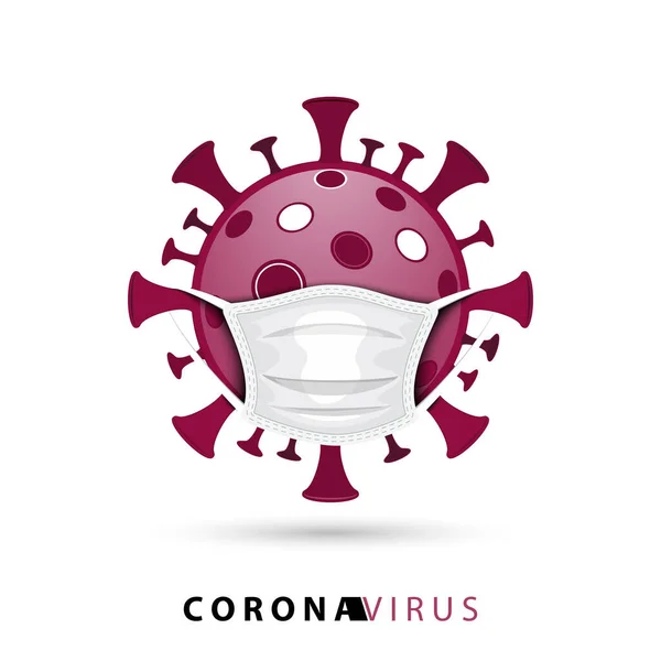 Banner Πανδημία Coronavirus Λοίμωξη Covid Μια Ιατρική Μάσκα Για Στόμα — Διανυσματικό Αρχείο