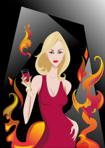 Glamour Blonde — Stock Vector