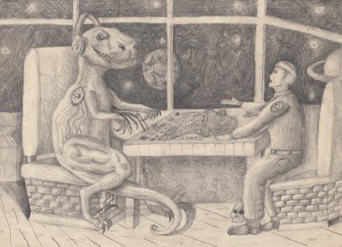 우주인과 외계인 어린이 그림