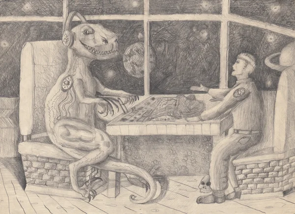우주인과 외계인 어린이 그림