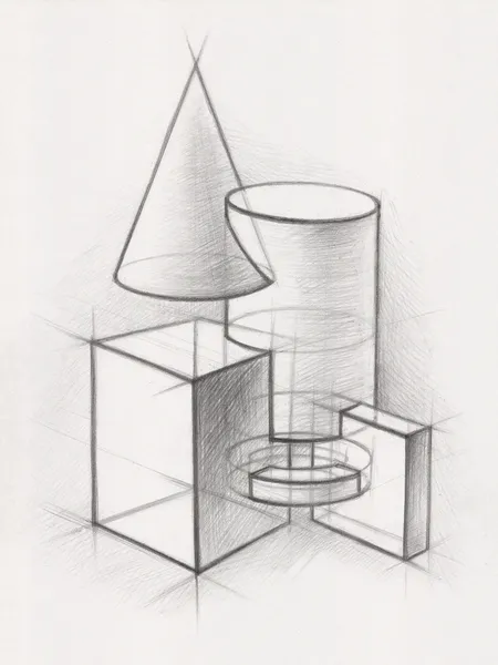 Solide geometrische Formen — Stockfoto