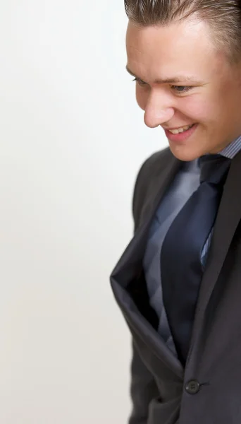 Smiling confident business man — Stock Photo, Image