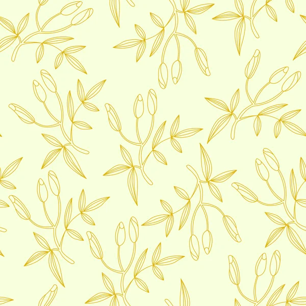 Seamless pattern with blooming branches — Stock Vector