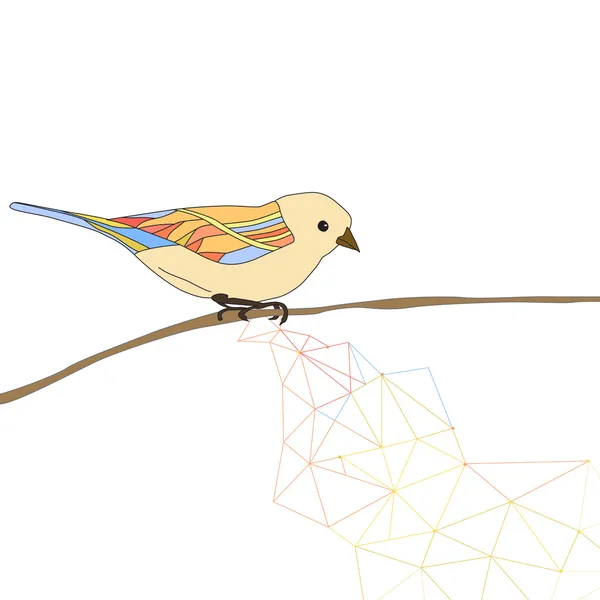 Pájaro en la rama — Archivo Imágenes Vectoriales