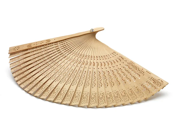 Wooden fan — Stock Photo, Image