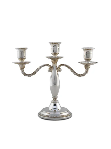 Silver candlestick — Stock Photo, Image