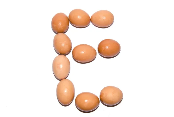 Eggs font — Stock Photo, Image