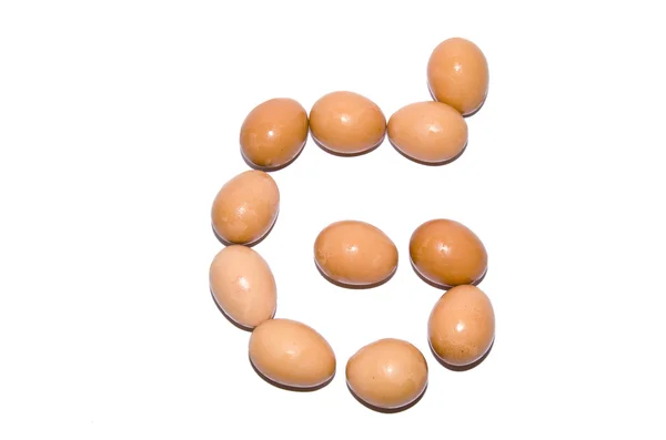 Eggs font — Stock Photo, Image