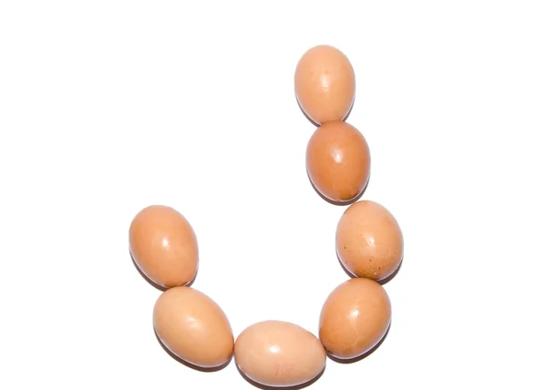 Eggs font — Stock Photo, Image