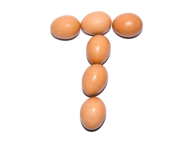 Eggs font — Stock Photo, Image