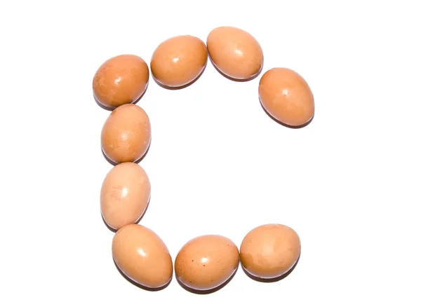 Eggs font — Stock Photo, Image