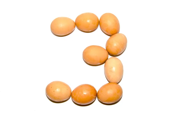 Número de ovos — Fotografia de Stock