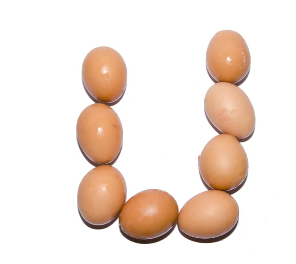 Eggs font — Stock Photo, Image