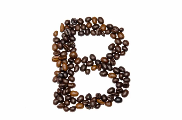 Coffee beans font — Stock Photo, Image