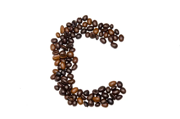 Coffee beans font — Stock Photo, Image