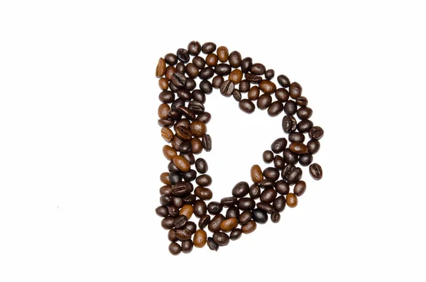 Coffee beans font — Stock Photo, Image