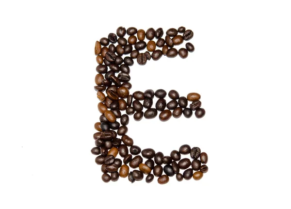 Coffee beans font — Stock Photo, Image