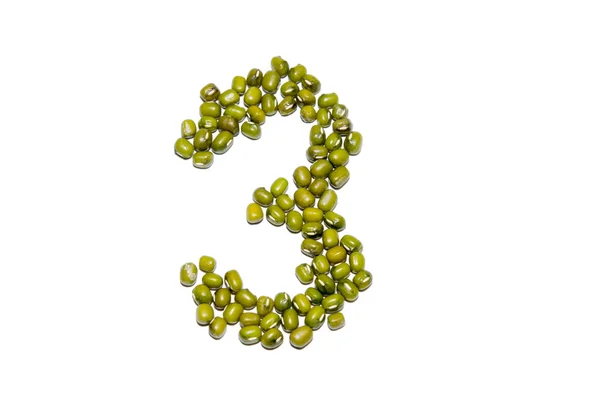 숫자 녹색 콩 — 스톡 사진