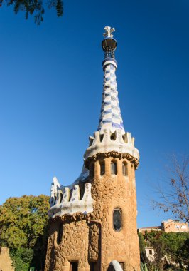 Park guell turistik barcelona İspanya.
