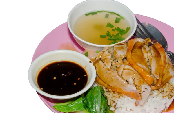 Duck with Rice Table — Stock Photo, Image