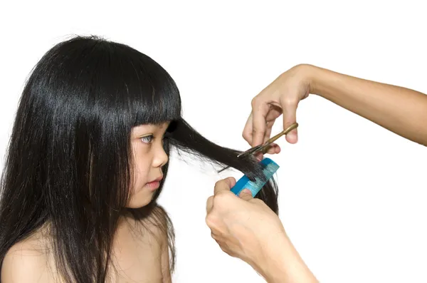 Crianças corte de cabelo — Fotografia de Stock