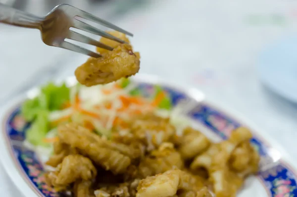 Squid with Garlic — Stock Photo, Image