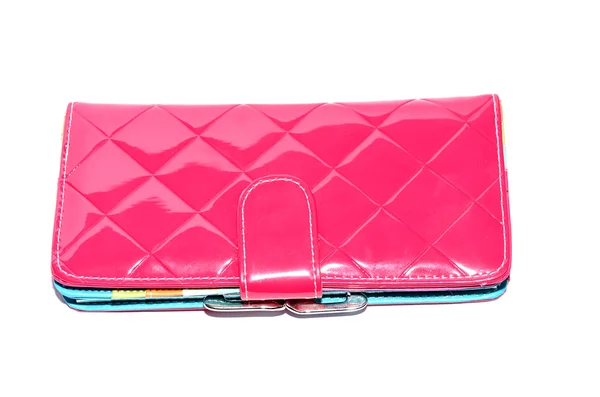Rosa läder handväska — Stockfoto