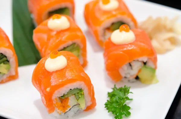 Łosoś, sushi — Zdjęcie stockowe