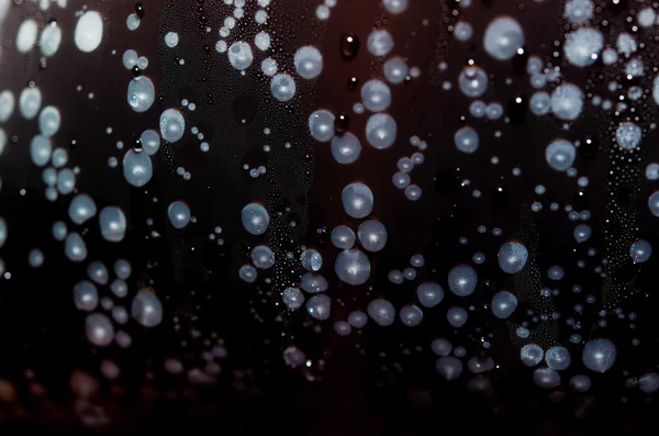 Water droplets black — Stock Photo, Image
