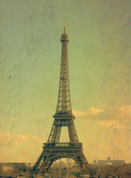 Torre Eiffel en París. Vintage — Foto de Stock