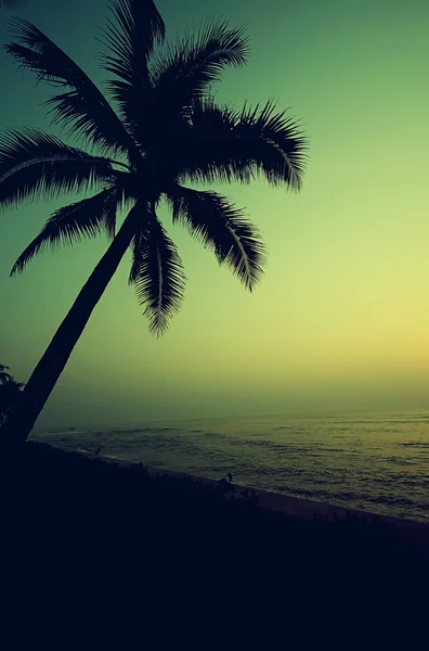 Havet solnedgång vintage — Stockfoto