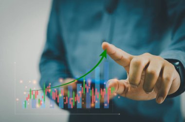Şamdan grafik grafiği otomobil ticareti, iş finansmanı yatırım borsa konsepti.
