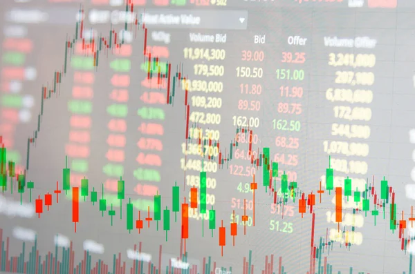 Gráficos Negócios Conceito Financeiro Mercado Ações Análise Gráficos Negociação Indicador — Fotografia de Stock