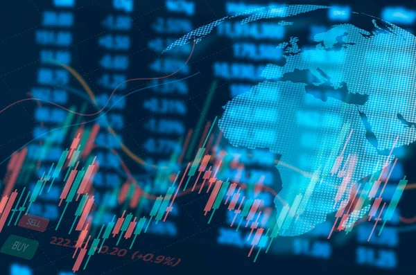 Aktiemarknadens Handelssiffror Investering Penningstockar Ökar Resultat Och Finansiella Vinster — Stockfoto