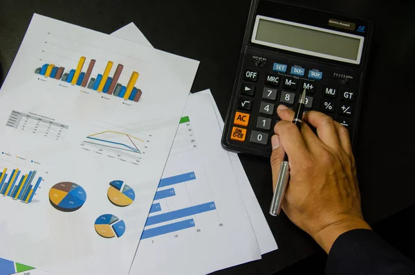 Top View Document Chart Analysis Diagram Plan Financial Graph Report — стоковое фото