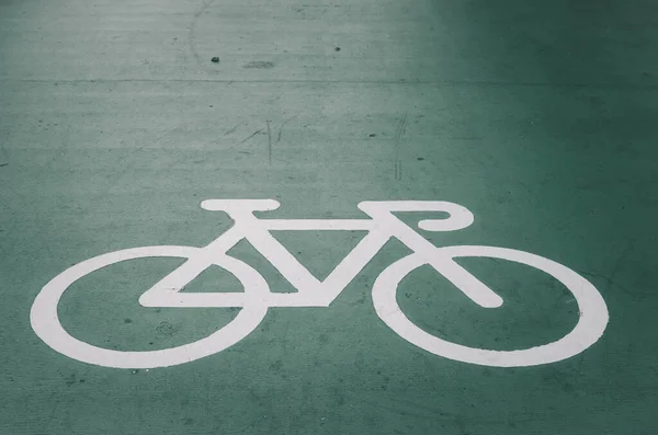 Sign Lane Bicycle Safety Way — Photo