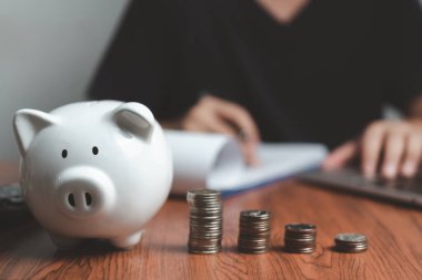 Yatırım fonu büyüme tasarrufu kumbarası nakit para birimi ekonomi yatırımını finanse ediyor. işletme vergisi refah gelir emeklilik kavramı.