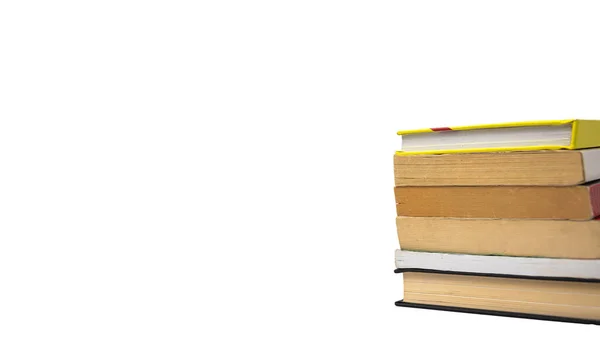 Stack Books Isolated White Background Back School Concept — Stock Photo, Image