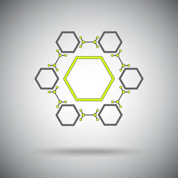 Conexão hexagonal — Vetor de Stock