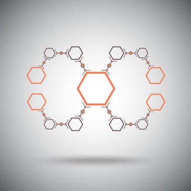 Altıgen hücreleri renk bileşikleri