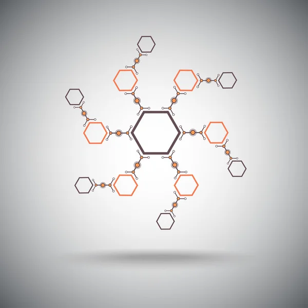 スパイラル形状の色で形成された化合物 — ストックベクタ
